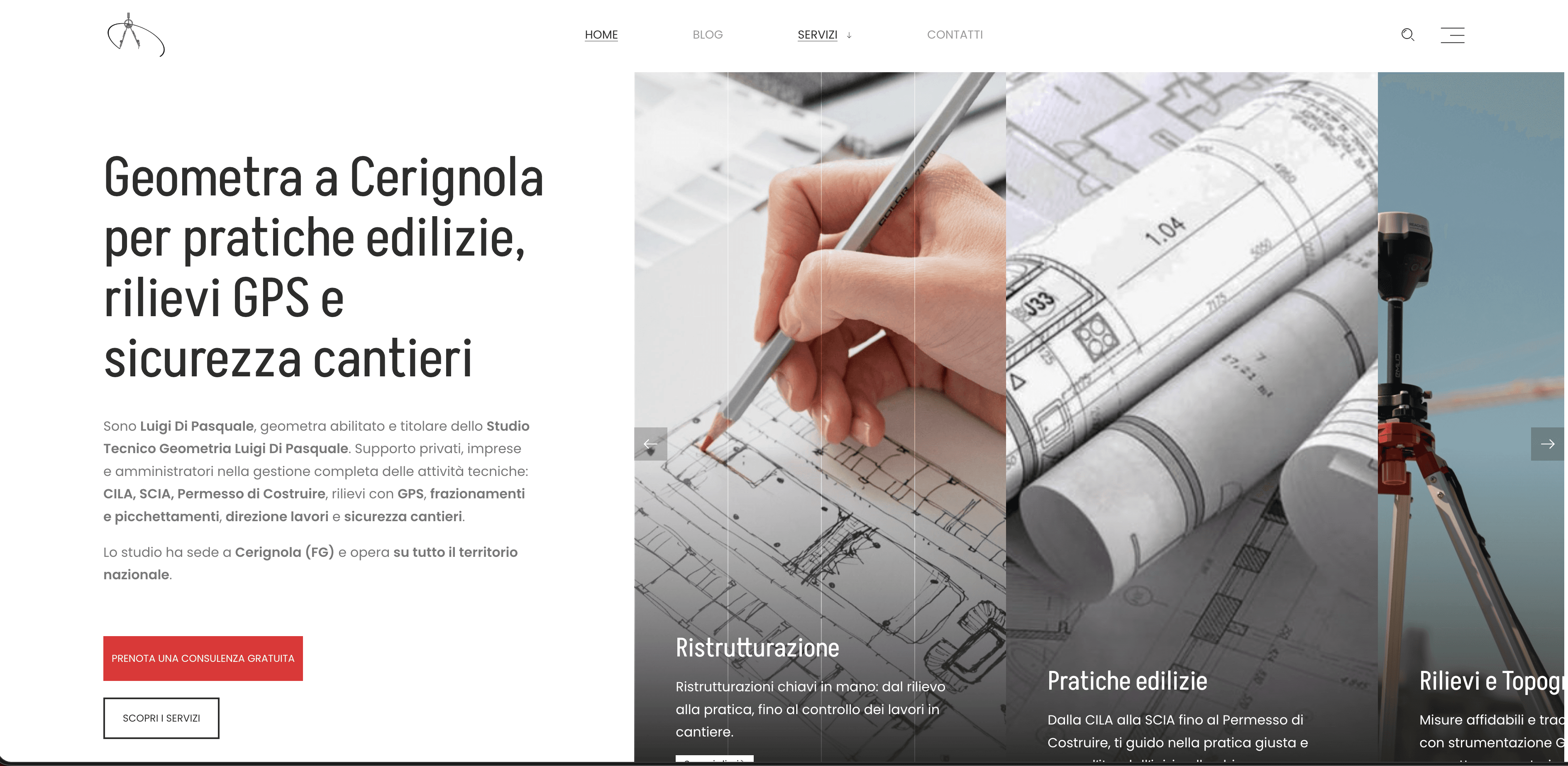 Anteprima progetto geometradipasquale.it